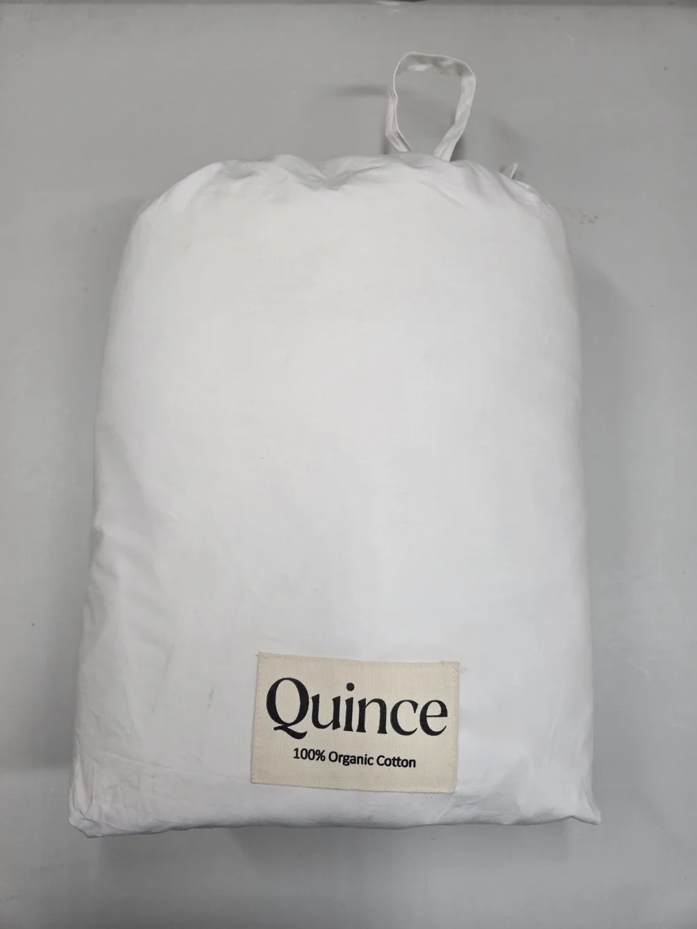 QUINCE Organic Crisp Percale Duvet Cover King/Cal King White 8603